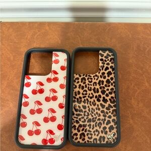 Wildflowers Cherry and Leopard Phone Cases